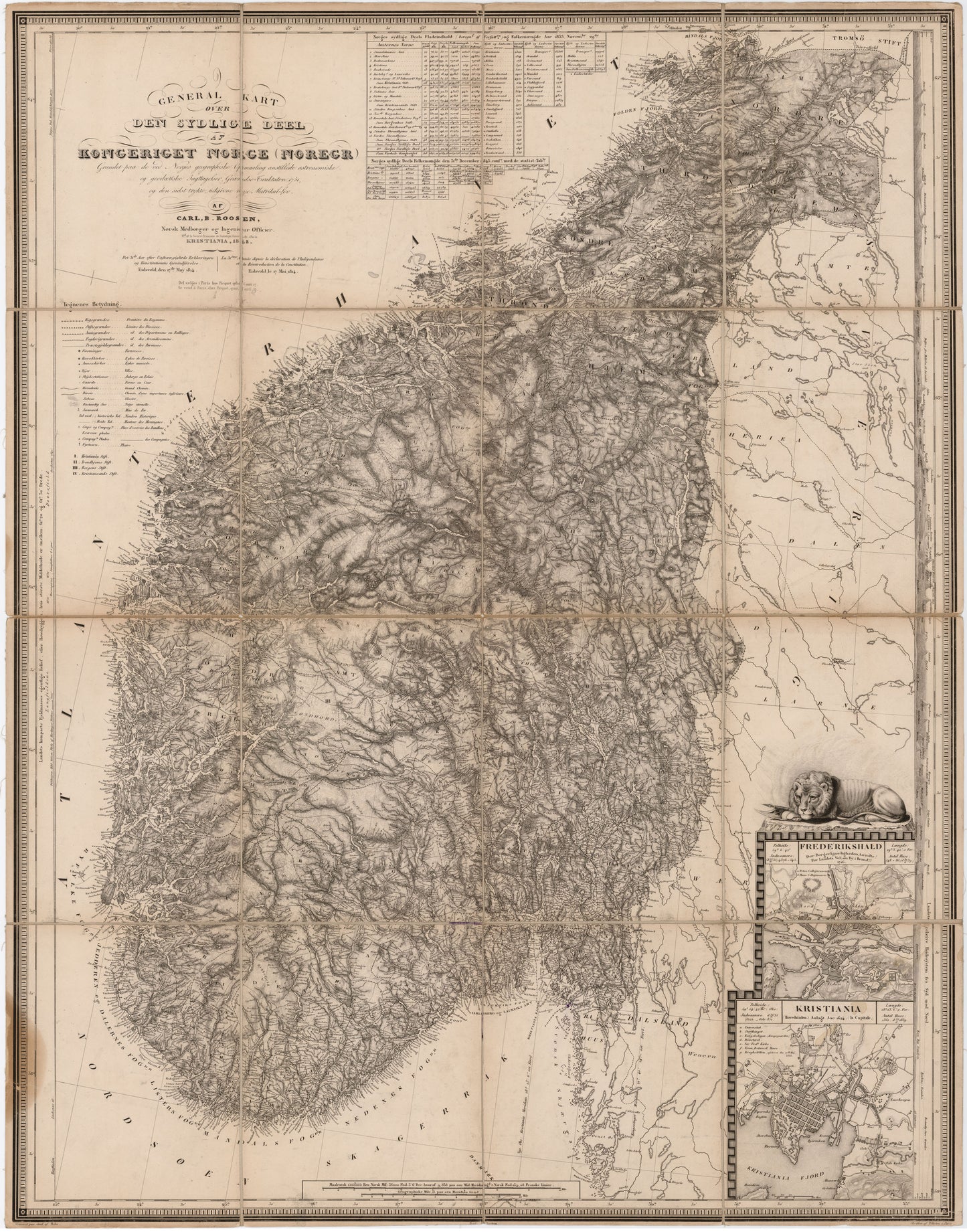 Norge 165: General Kart over den sydlige Del af Kongeriget Norge: Norge
