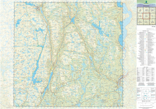 Kartverket N50 kartblad 03-D Åseral
