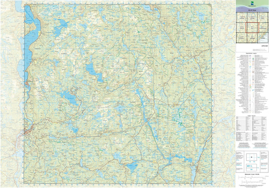 Kartverket N50 kartblad 03-E Evje