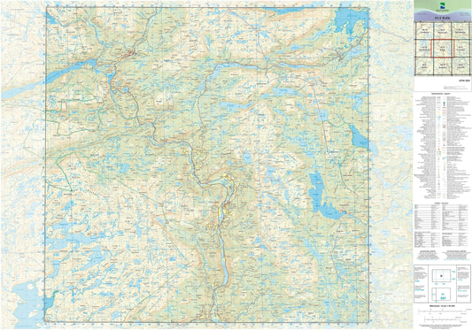 Kartverket N50 kartblad 05-E Bykle