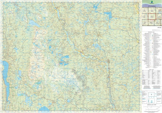 Kartverket N50 kartblad 07-G Flesberg
