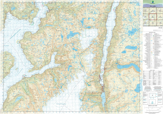 Kartverket N50 kartblad 08-C Odda