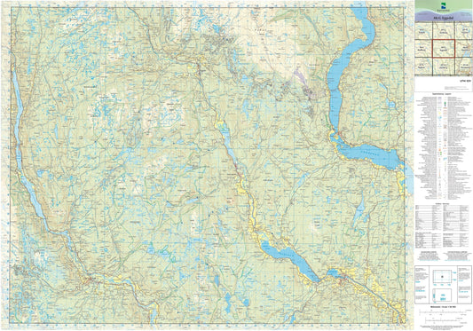 Kartverket N50 kartblad 08-G Eggedal