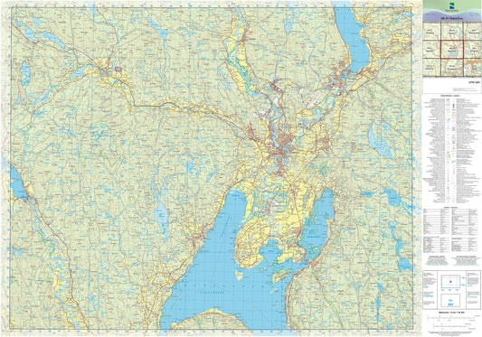 Kartverket N50 kartblad 08-H Hønefoss