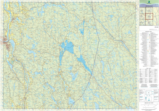 Kartverket N50 kartblad 08-K Roverud