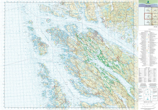 Kartverket N50 kartblad 10-A Fedje