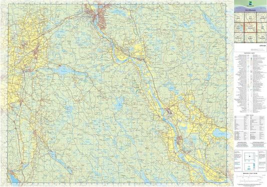Kartverket N50 kartblad 10-J Elverum