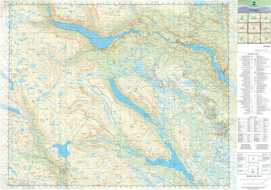 Kartverket N50 kartblad 11-F Slidre