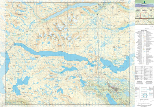 Kartverket N50 kartblad 12-F Beitostølen