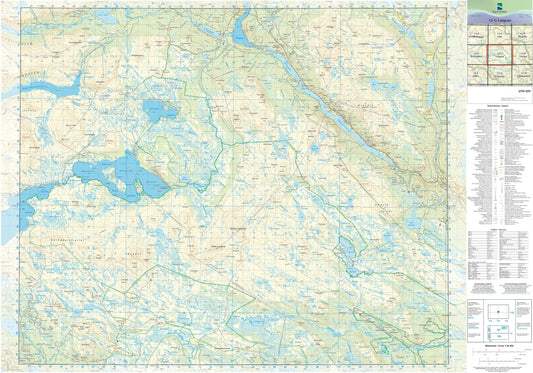 Kartverket N50 kartblad 12-G Langsua
