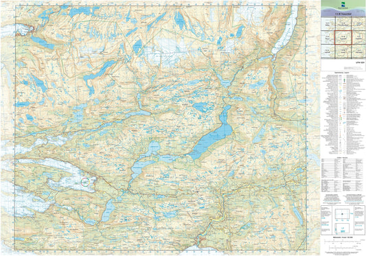 Kartverket N50 kartblad 13-B Naustdal