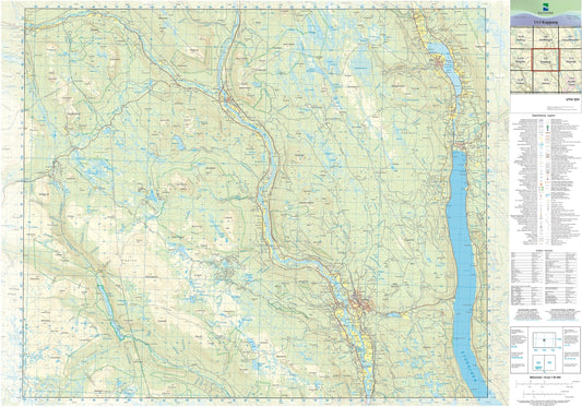 Kartverket N50 kartblad 13-I Koppang