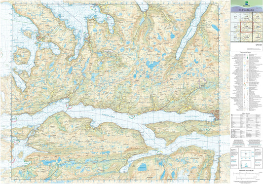 Kartverket N50 kartblad 14-B Nordfjordeid