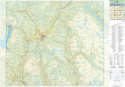 Kartverket N50 kartblad 15-I Tynset