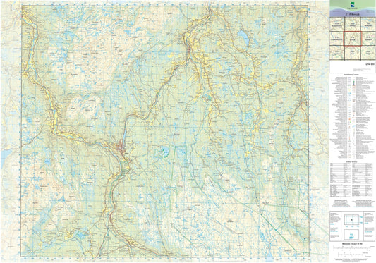 Kartverket N50 kartblad 17-F Berkåk