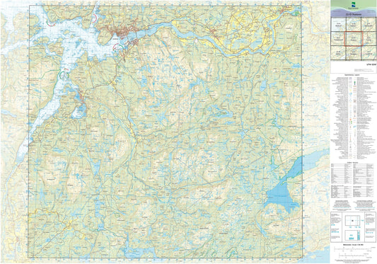Kartverket N50 kartblad 22-D Namsos