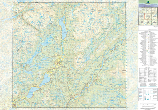 Kartverket N50 kartblad 23-C Høylandet