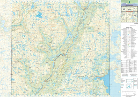 Kartverket N50 kartblad 24-D Namsskogan