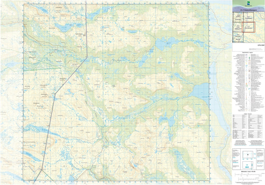 Kartverket N50 kartblad 25-F Rainesklumpen