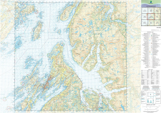 Kartverket N50 kartblad 26-B Brønnøysund