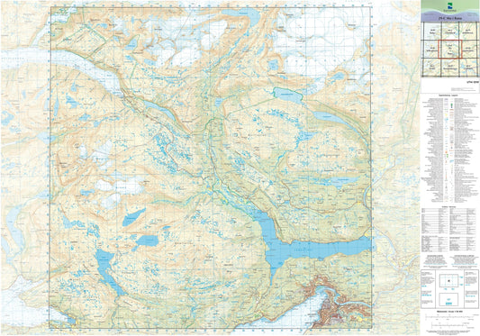 Kartverket N50 kartblad 29-C Mo i Rana