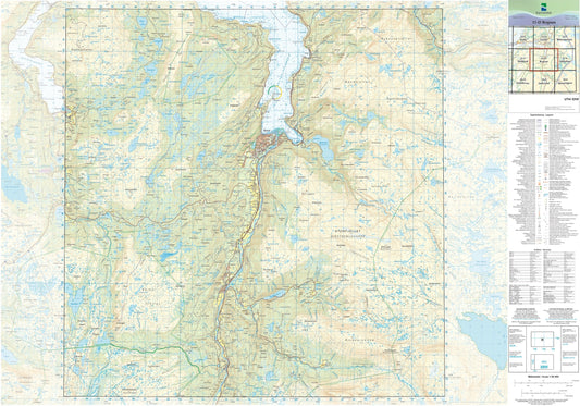 Kartverket N50 kartblad 31-D Rognan