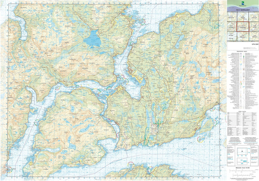 Kartverket N50 kartblad 36-C Tjeldsundet