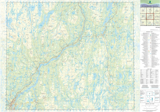 Kartverket N50 kartblad 38-I Guovdageaidnu Kautokeino