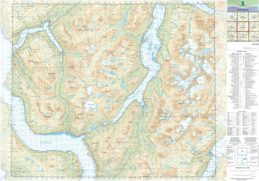 Kartverket N50 kartblad 39-D Laksvatn