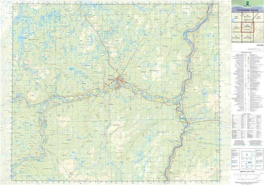 Kartverket N50 kartblad 39-J Kárášjohka Karasjok