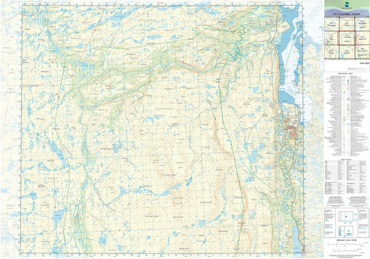 Kartverket N50 kartblad 41-G Leavdnja Lakselv