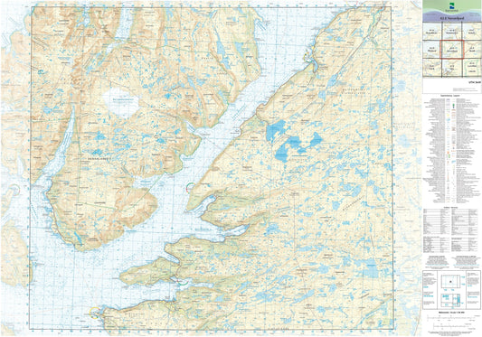 Kartverket N50 kartblad 42-E Neverfjord