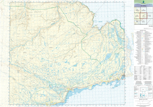 Kartverket N50 kartblad 42-L Kiberg