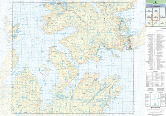 Kartverket N50 kartblad 44-D Honningsvåg