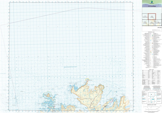 Kartverket N50 kartblad 45-B Nordkapp