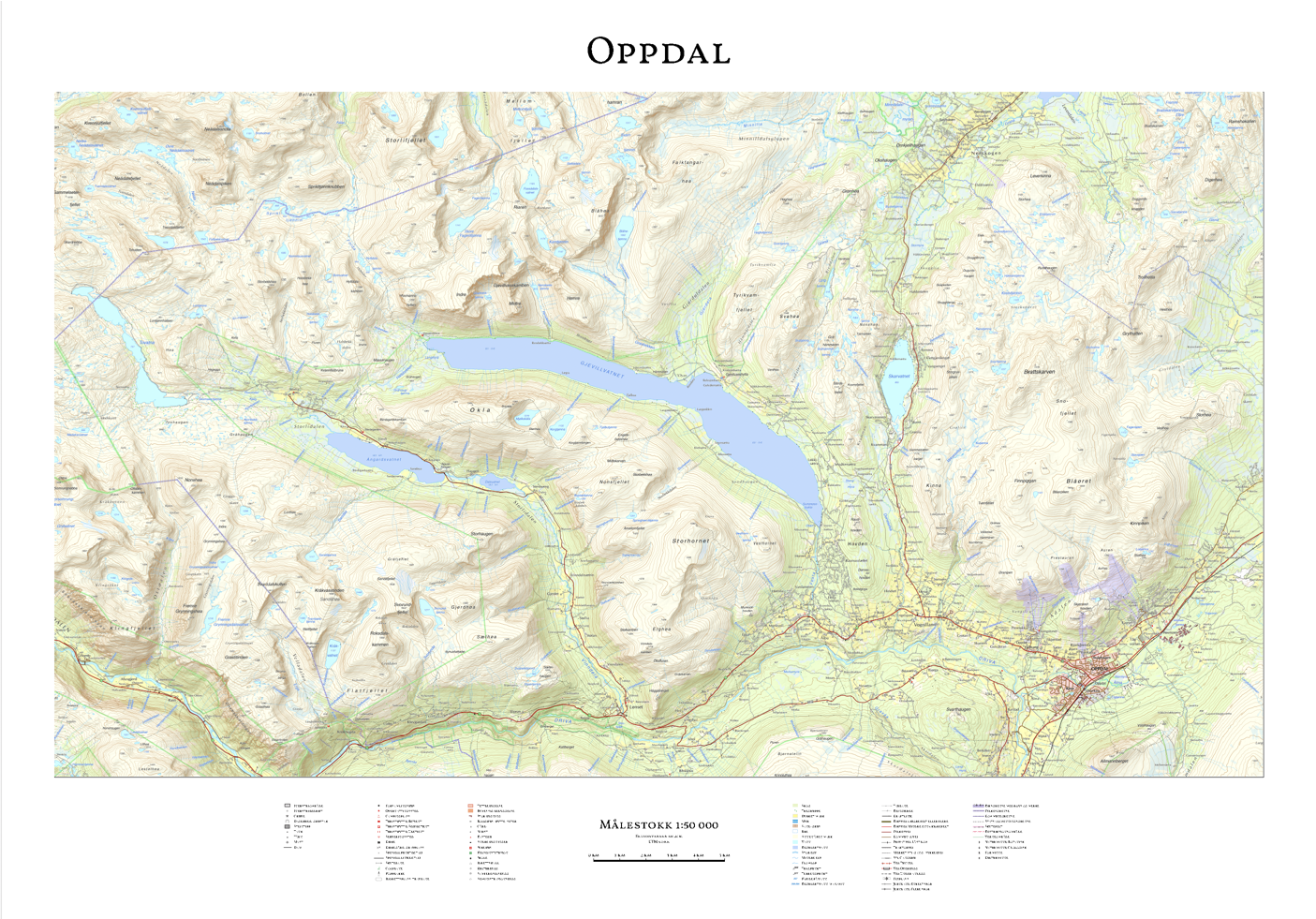 Oppdal kart