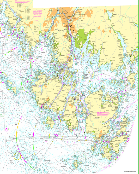 Sjøkart Hvaler skjærgården