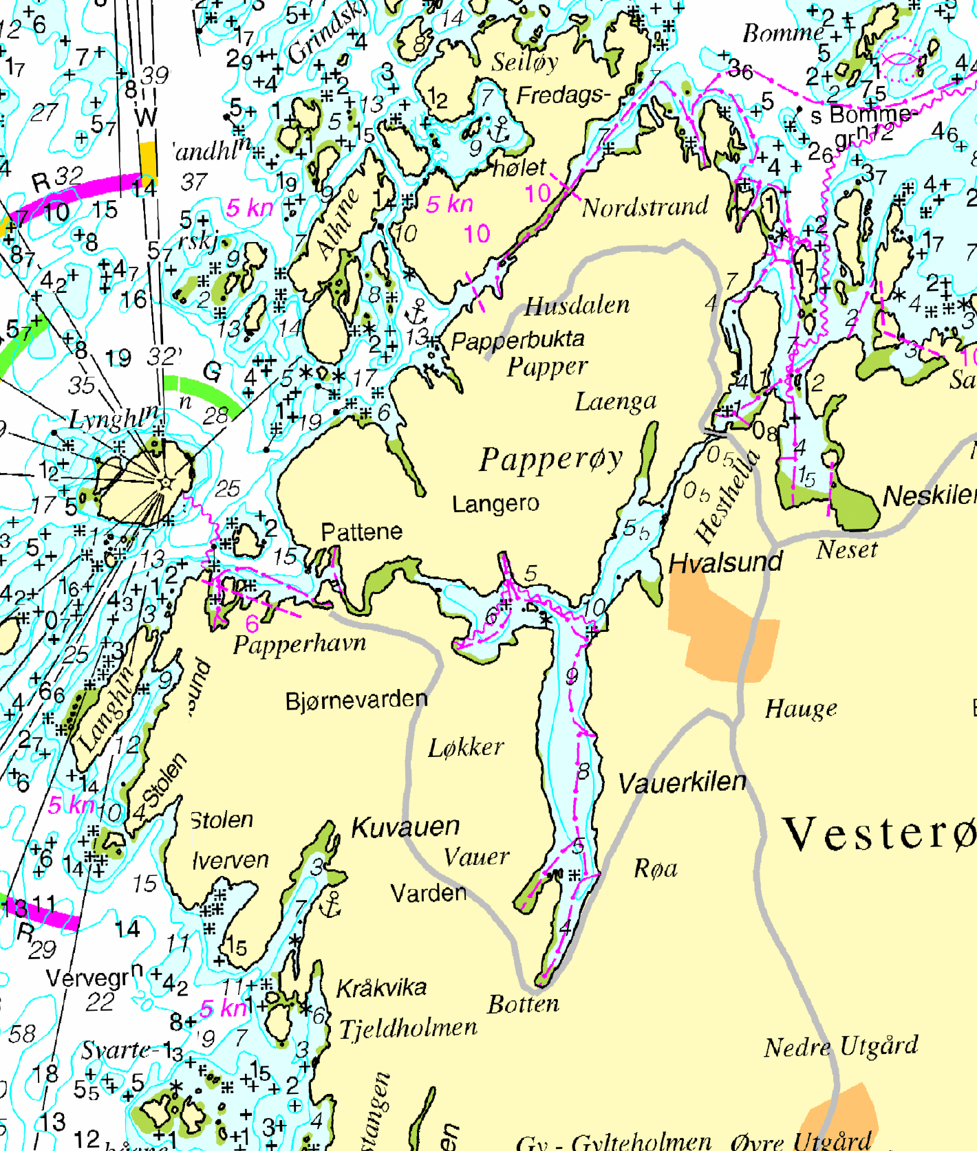 Sjøkart Hvaler skjærgården