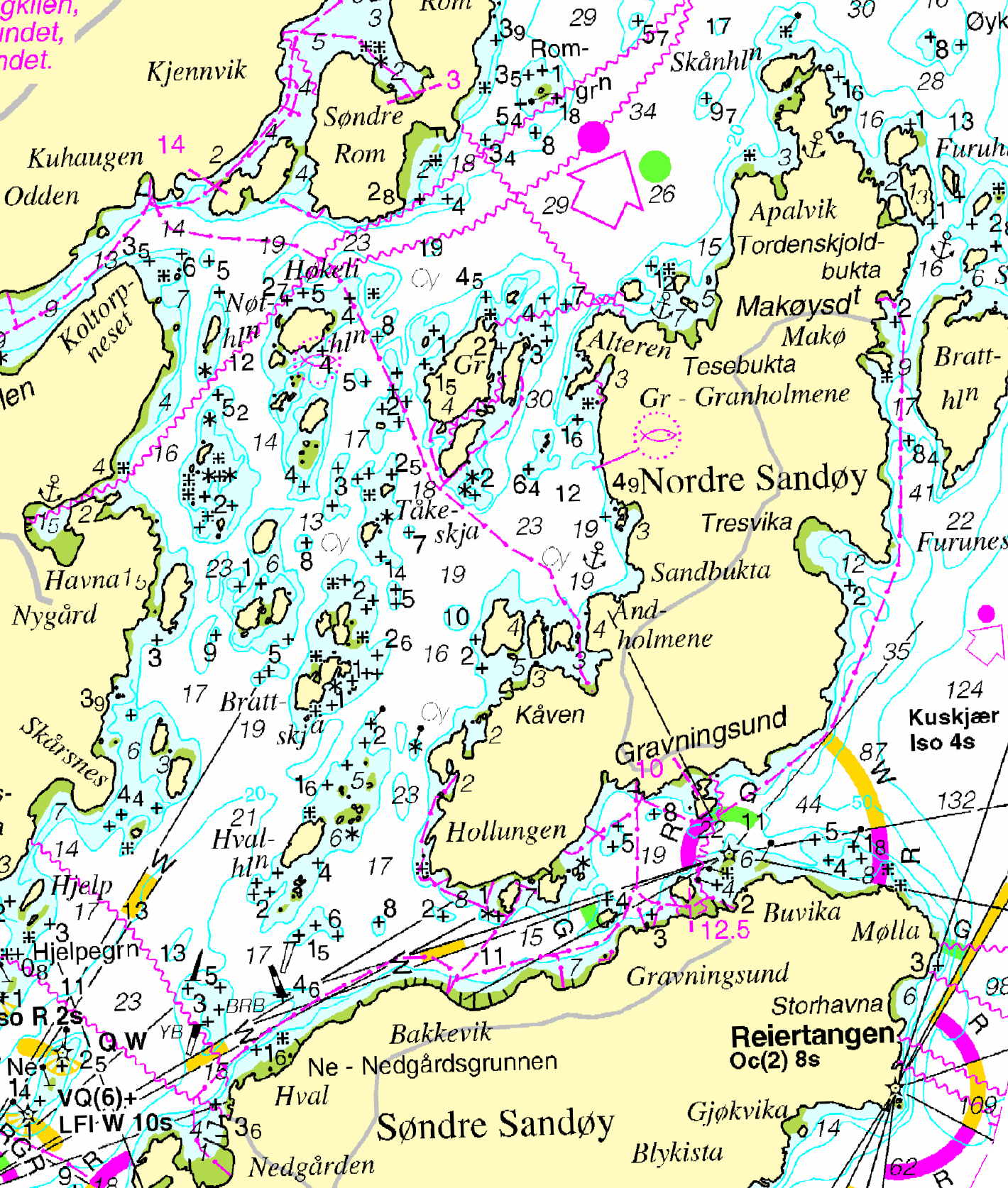 Sjøkart Hvaler skjærgården