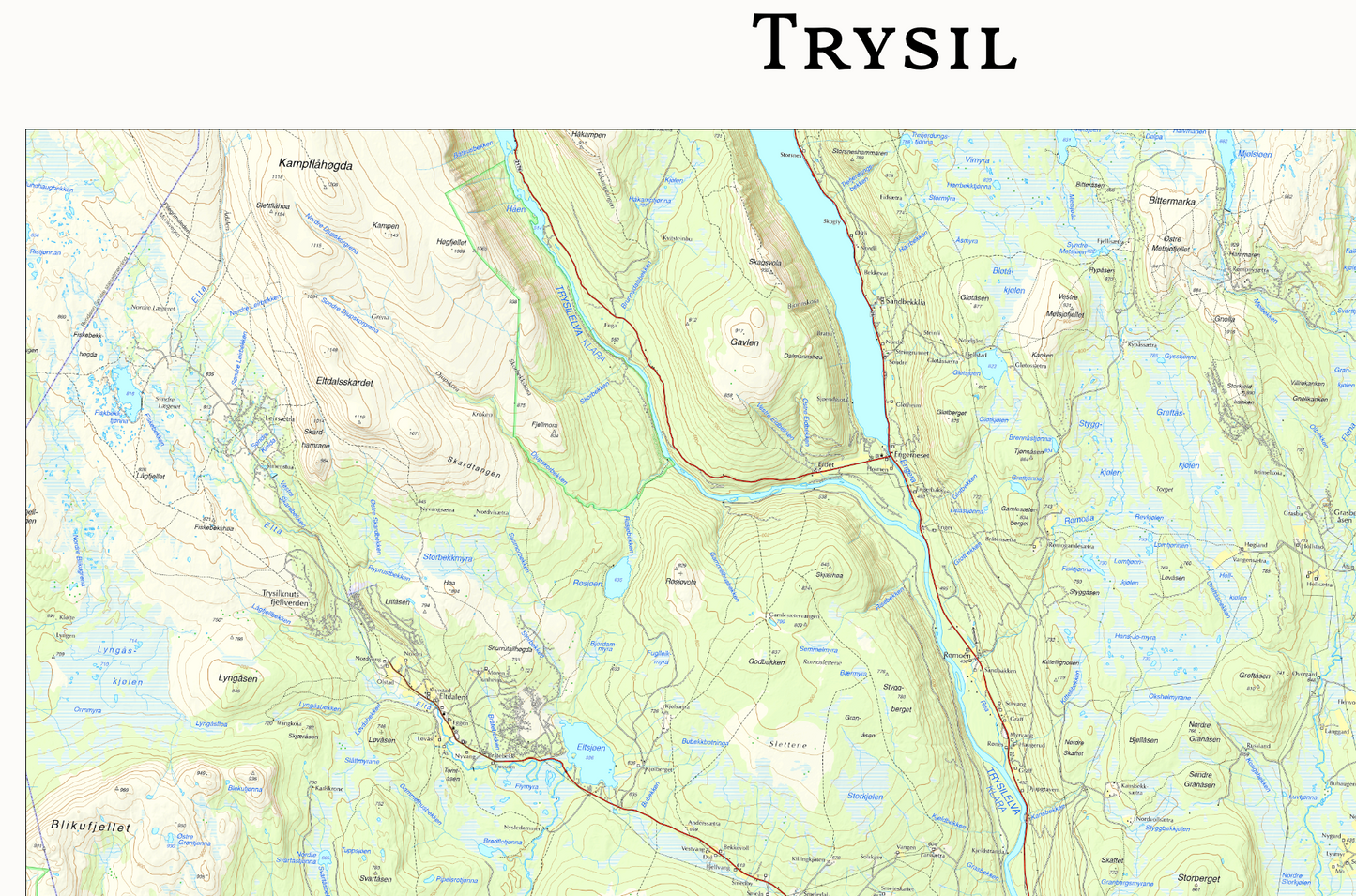 Veggkart Trysil