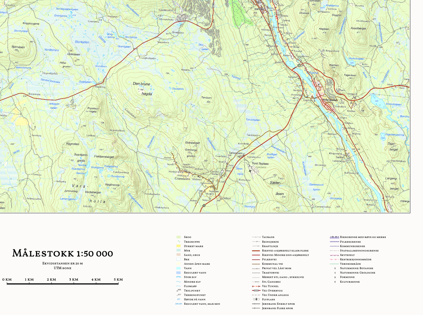 Veggkart Trysil