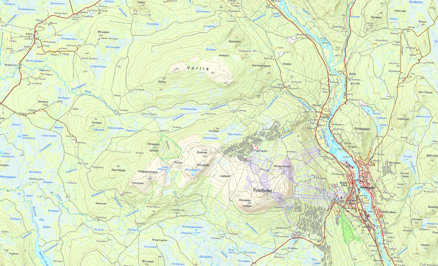 Veggkart Trysil