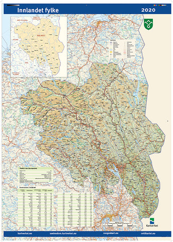 Innlandet Fylkeskart