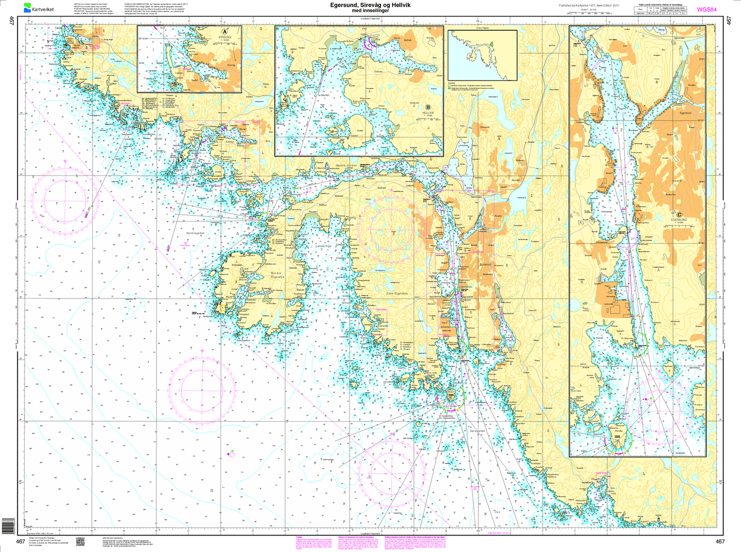 467 Egersund havn, Sirevåg og Hellvik med innseilinger