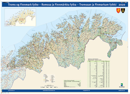 Troms og Finmark Fylkeskart