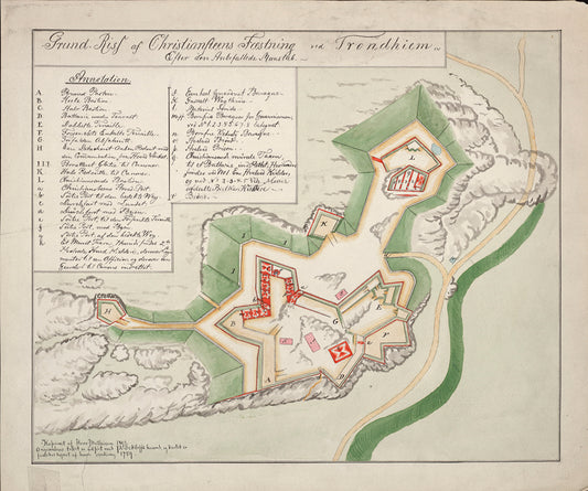 Christiansteens festning Trondheim 1759