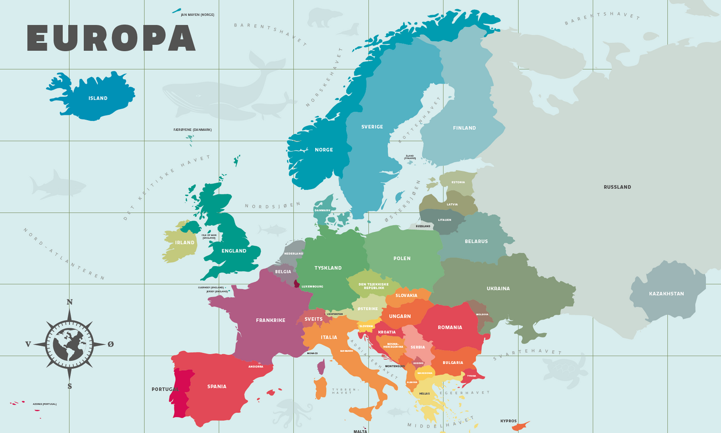Europakart wallsticker