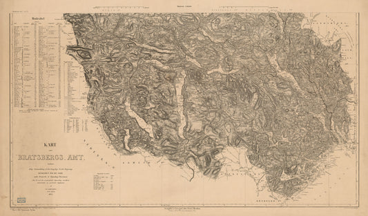 Kart over Bratsbergs amt (sør): Telemark