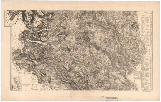 Kart over Kristians Amt (midtre): Oppland