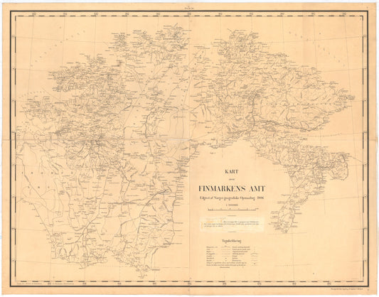 Kart over Finmarkens Amt: Finnmark